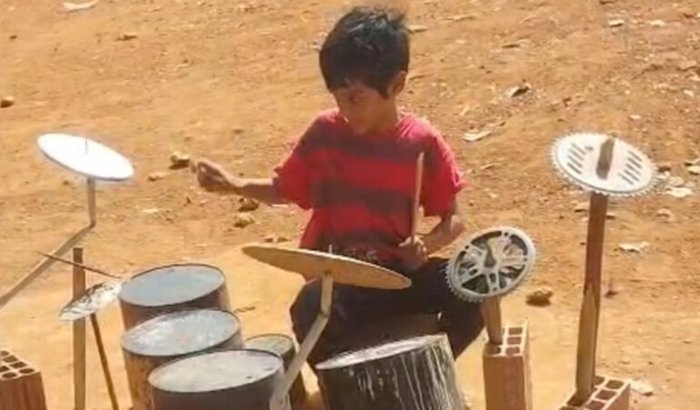 Compra de uma Bateria para o Gabriel!