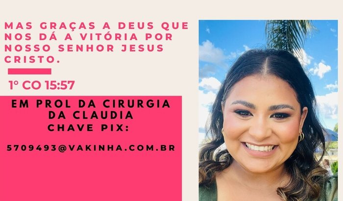 Em prol da cirurgia robótica da Claudia