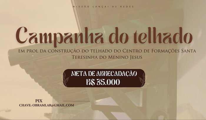 Construção do telhado - Centro de Formações Santa Teresinha