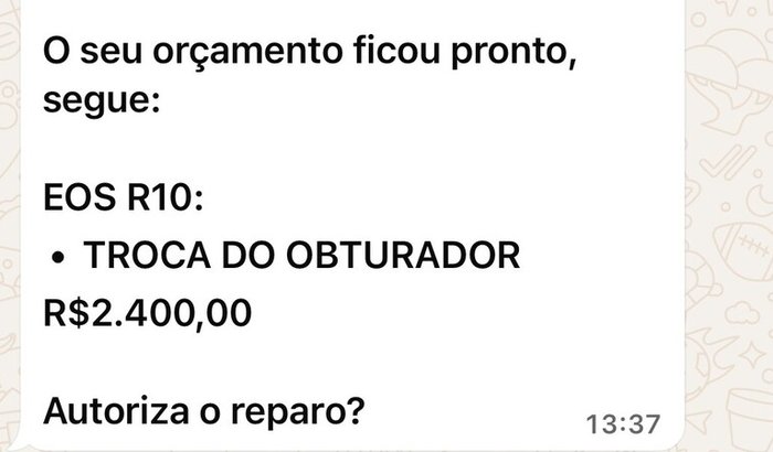 Conserto Câmera (Obturador)