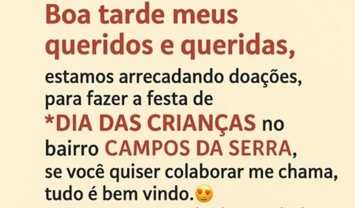 Festa das crianças Campos da Serra 