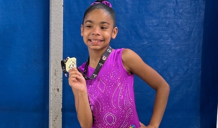 Lorrayne no Nacional de Ginástica em João Pessoa 