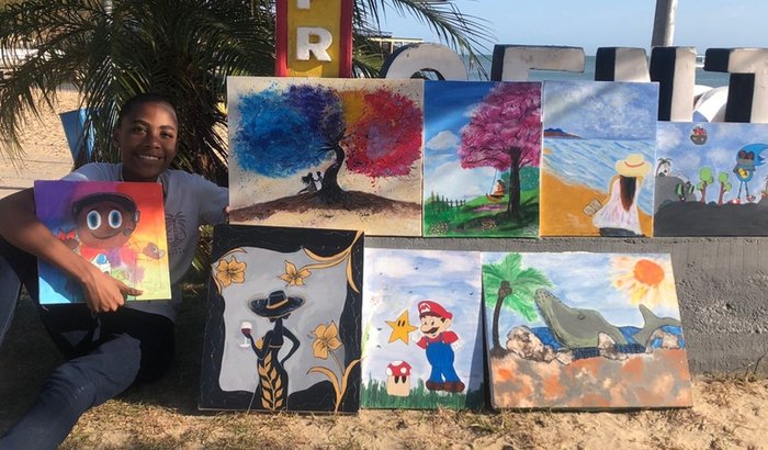 Um autista artista habilidoso 