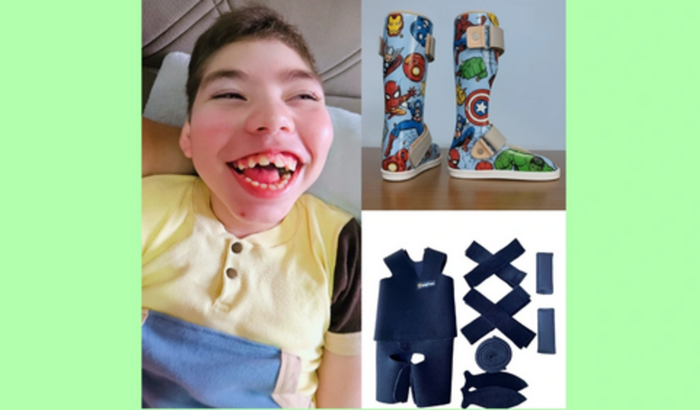 Ajude o Enzo conseguir colete postural e órtese para ficar em pé