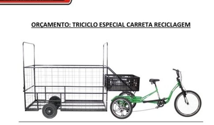 Ajuda para compra de triciclo eletrico para reciclagem. 