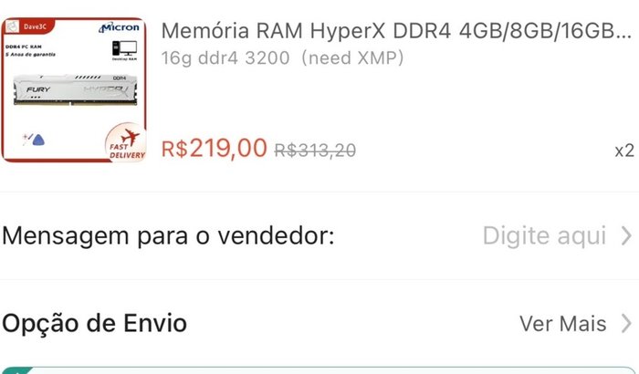 Memória ram DDR4