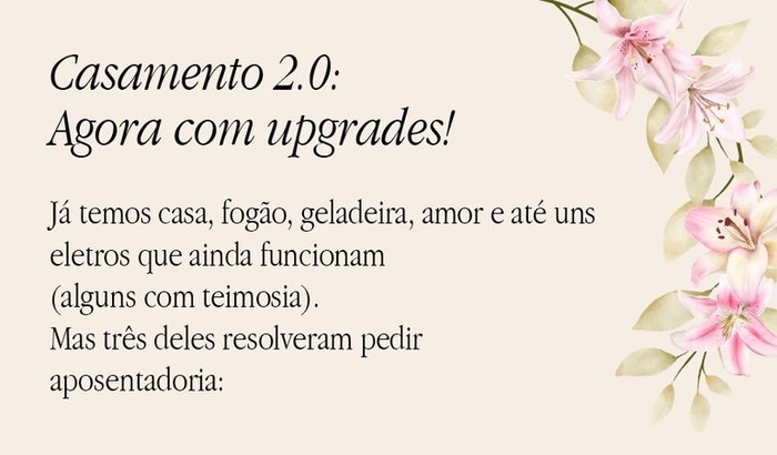 Presentes de Casamento Liliane e Daniel