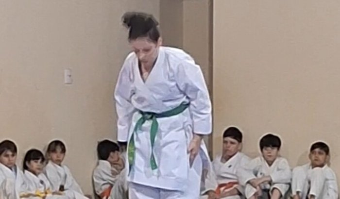 Cecília no campeonato brasileiro de karate 2025