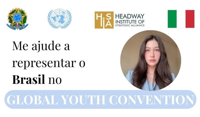 Me ajude a representar o Brasil no Global Youth Convention 🇮🇹