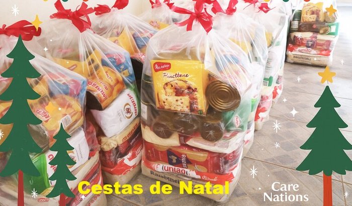 Cestas de Natal para famílias carentes