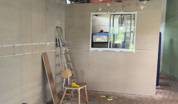 Construção das salas do Projeto de TO e Fono