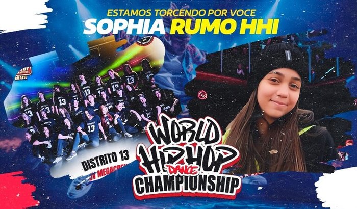Ajude a Sophia a representar o Brasil no Hip Hop Internacional
