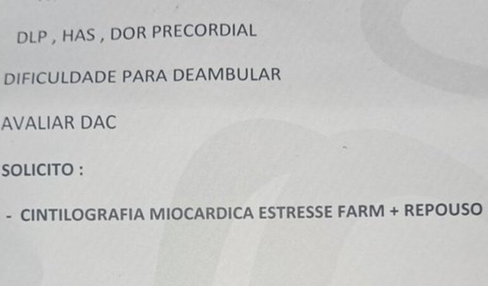 Ex: ajudar com custo dos exames do meu pai