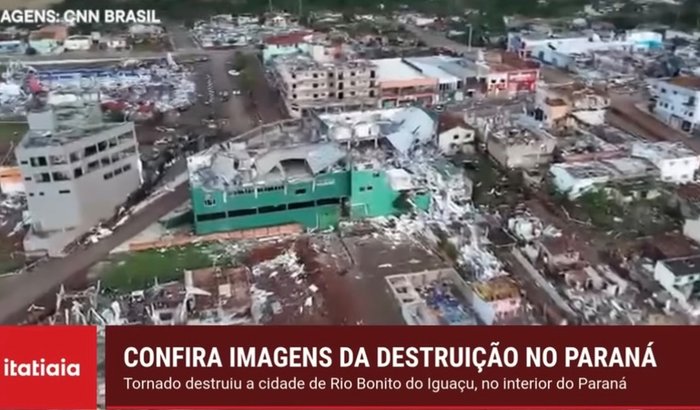 Sexta básica , para ajudar vítimas do tornado ,em Rio  Bonito Foz do Iguaçu 