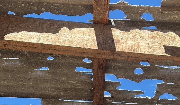 Casa destruída com o Granizo Erechim RS