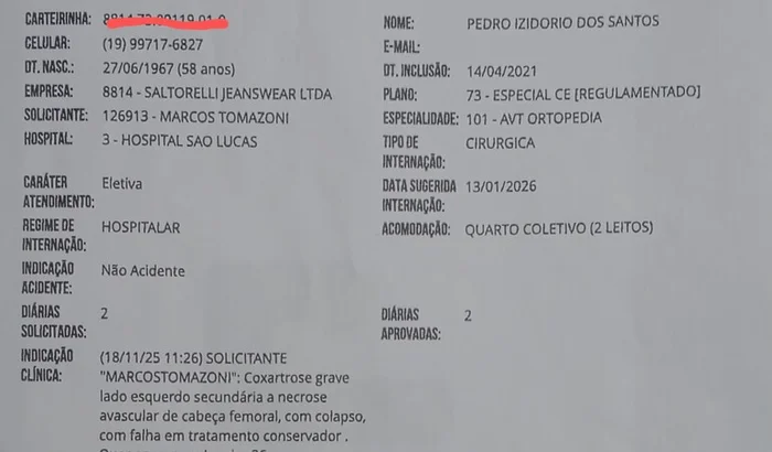Compra de uma prótese ponta femoral da perna esquerda