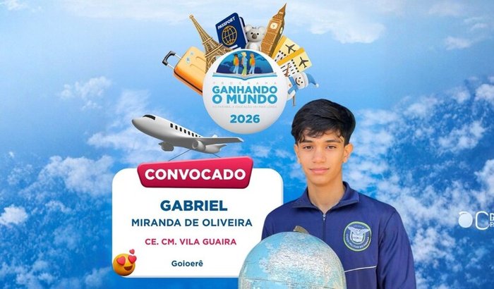 Gabriel ganhando o mundo!