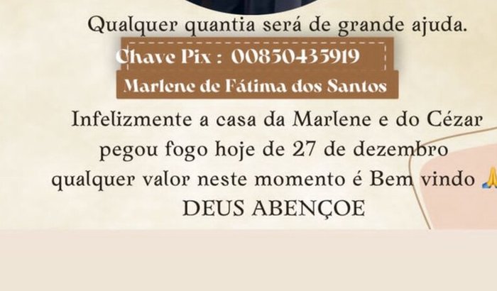 Ajudar no incêndio da missionária Marlene