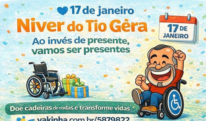 Niver do Tio Gêra – Ao invés de presente, vamos ser presentes