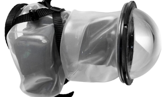 Capa impermeável p/ fotografia aquática