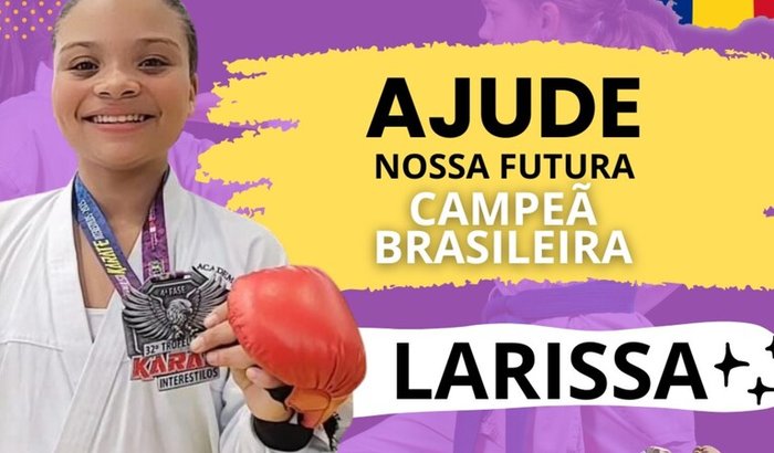 Larissa rumo ao mundial de karate na romenia