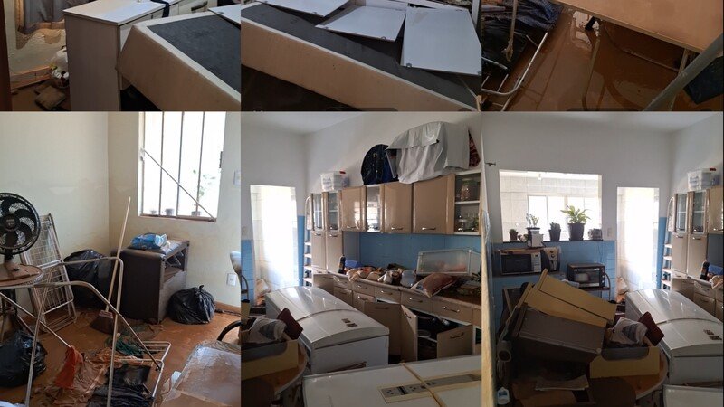 Recomeço após alagamento.