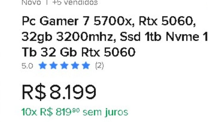 PC novo porque o velho explodiu