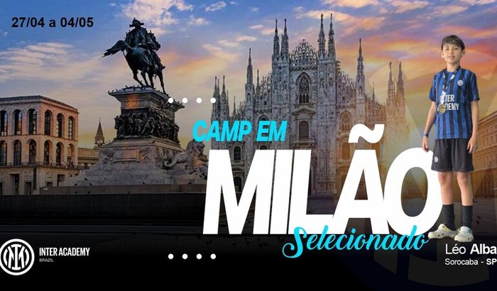 Léo na Itália - Camp na Inter de Milão