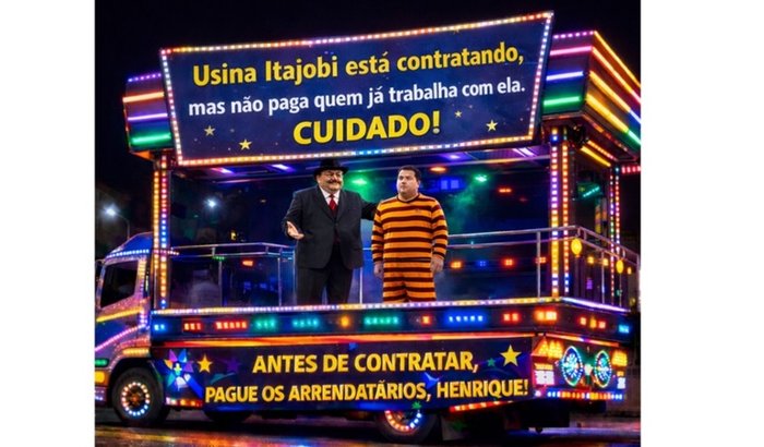 Carreta na Usina Itajobi