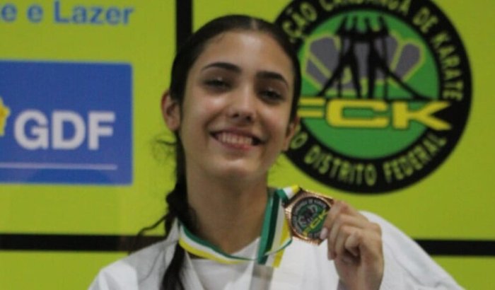 Isabela no Campeonato Brasileiro de karatê