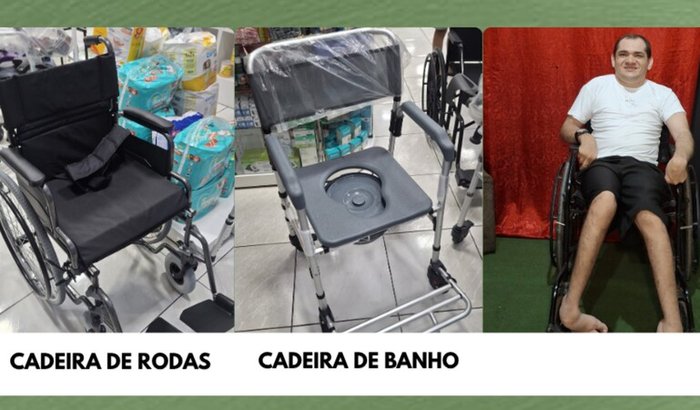 COMPRA: CADEIRA DE RODA E DE BANHO.
