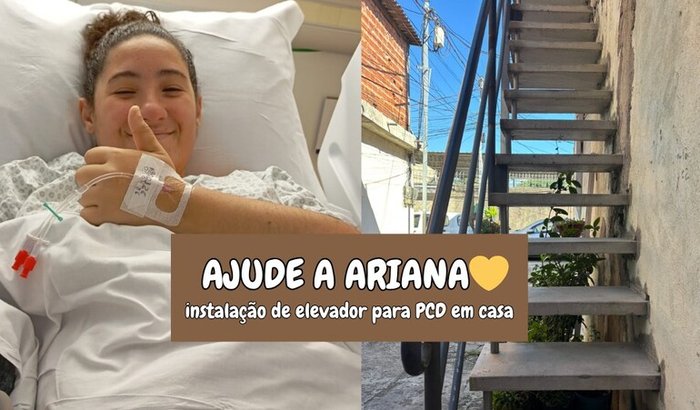 Subir escadas não deveria ser um desafio diário — apoie a Ariana na conquista de um elevador adaptado em casa🏠