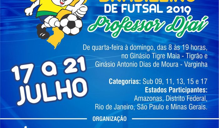 Doação para a participação do Campeonato Brasileiro de Futsal.