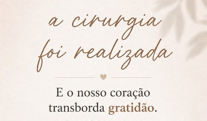 🤍 Cirurgia realizada!