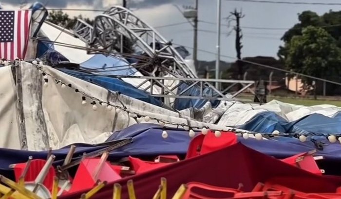Temporal destruiu nosso circo