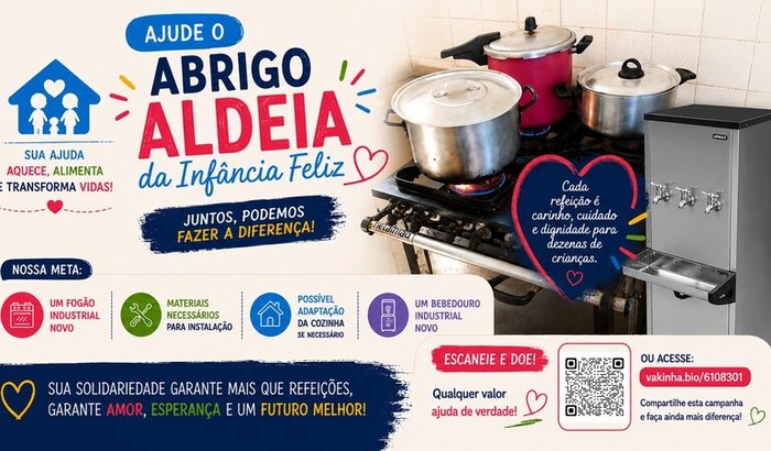 Doe esperança para o Abrigo Aldeia da Infância Feliz