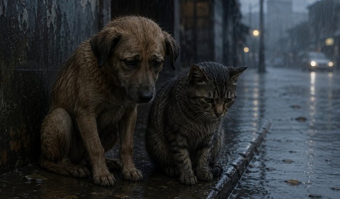 Nos ajude a aquecer os animais de rua