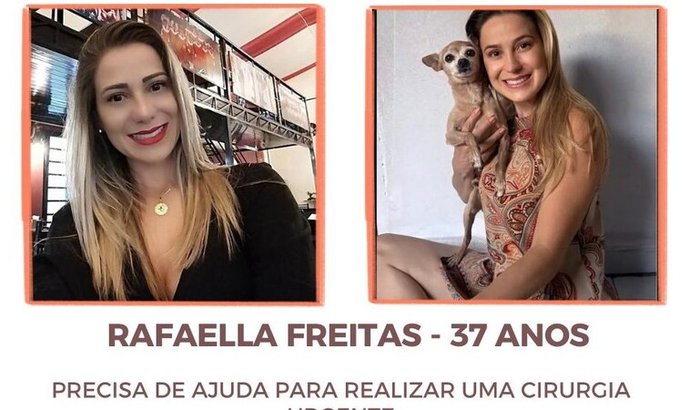Ajude a Rafaella a vencer o CÂNCER (cirurgia urgente)