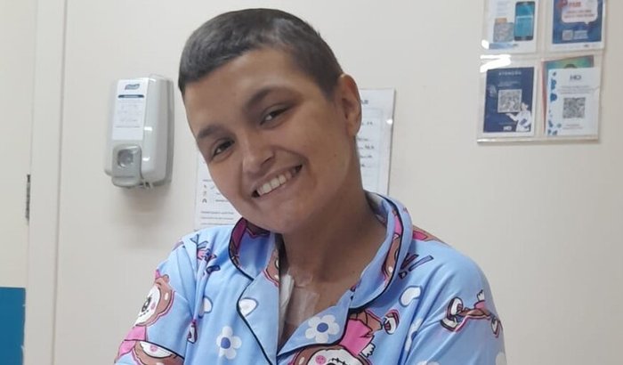luta contra o câncer de mama da Aline