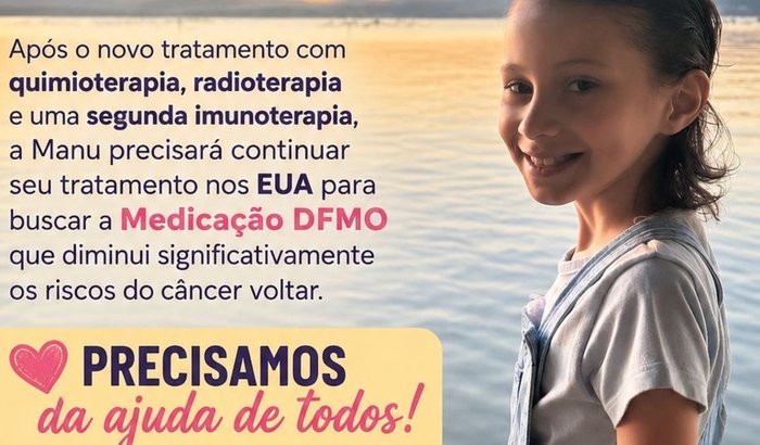 Ajude a Manu a ficar livre do Câncer