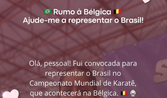 Doação para campeonato internacional de karatê