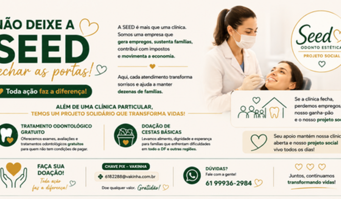 Não deixe a SEED fechar as portas. Salve nosso projeto social