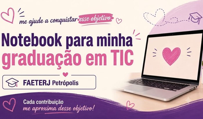 Notebook para minha graduação em T.I.C na FAETERJ