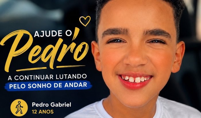 Ajude o Pedro a continuar lutando pelo sonho de andar