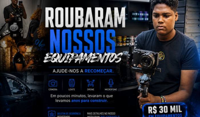 Roubaram nossos equipamentos. Ajude-nos a recomeçar.