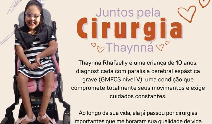 Juntos pela cirurgia de THAYNNA