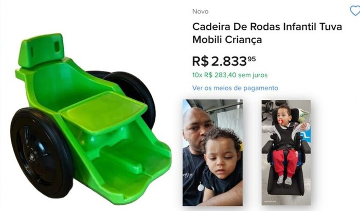 CADEIRA DE RODAS INFANTIL (COLAB. FERNANDO - SDA)