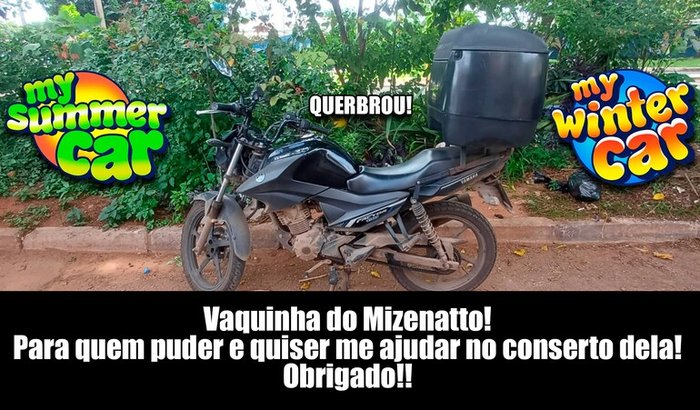 Ajude a pagar o conserto da moto de trabalho do Mizenatto!