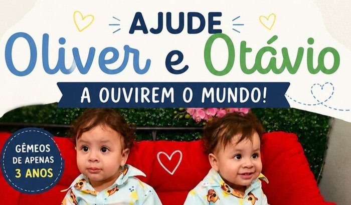 Ajude Oliver e Otávio a ouvirem o mundo ❤️