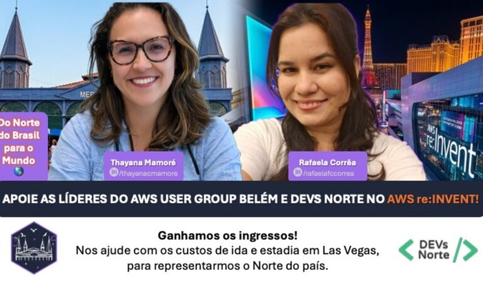 Apoie a AWS User Group Belém a representar o Norte do Brasil no AWS re:Invent 2026
